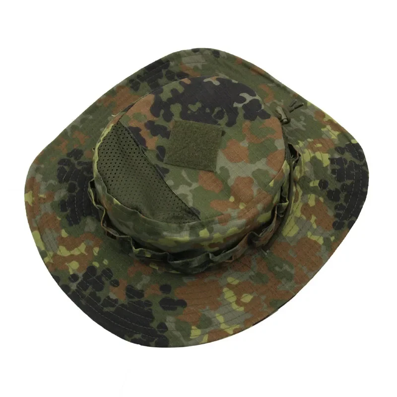 German Hat Flecktarn Camouflage Men Summer Boonie Cap Green