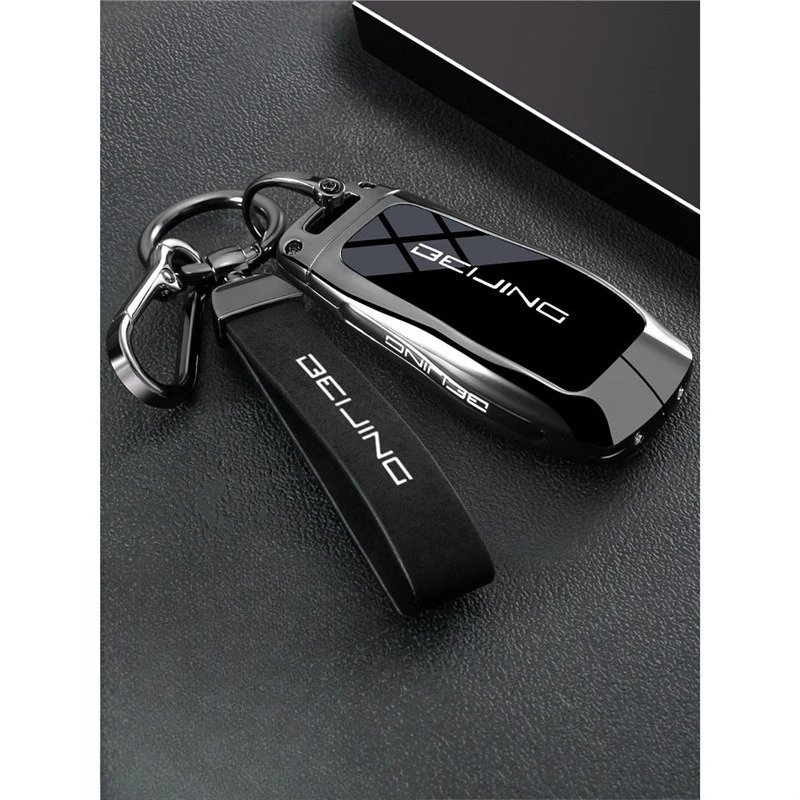 Premium Zinc Alloy Key Cover Case for Beijing BJ30/BJ40 EREV/BJ60 Thunder/BJ80/EU5/X7 (2024) - Protective Key Fob Shell