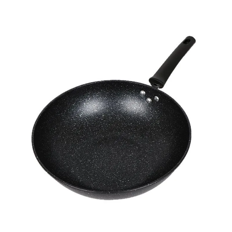 

Flat bottomed wok with no oil fumes, iron pan, non stick pan, flat bottomed pan