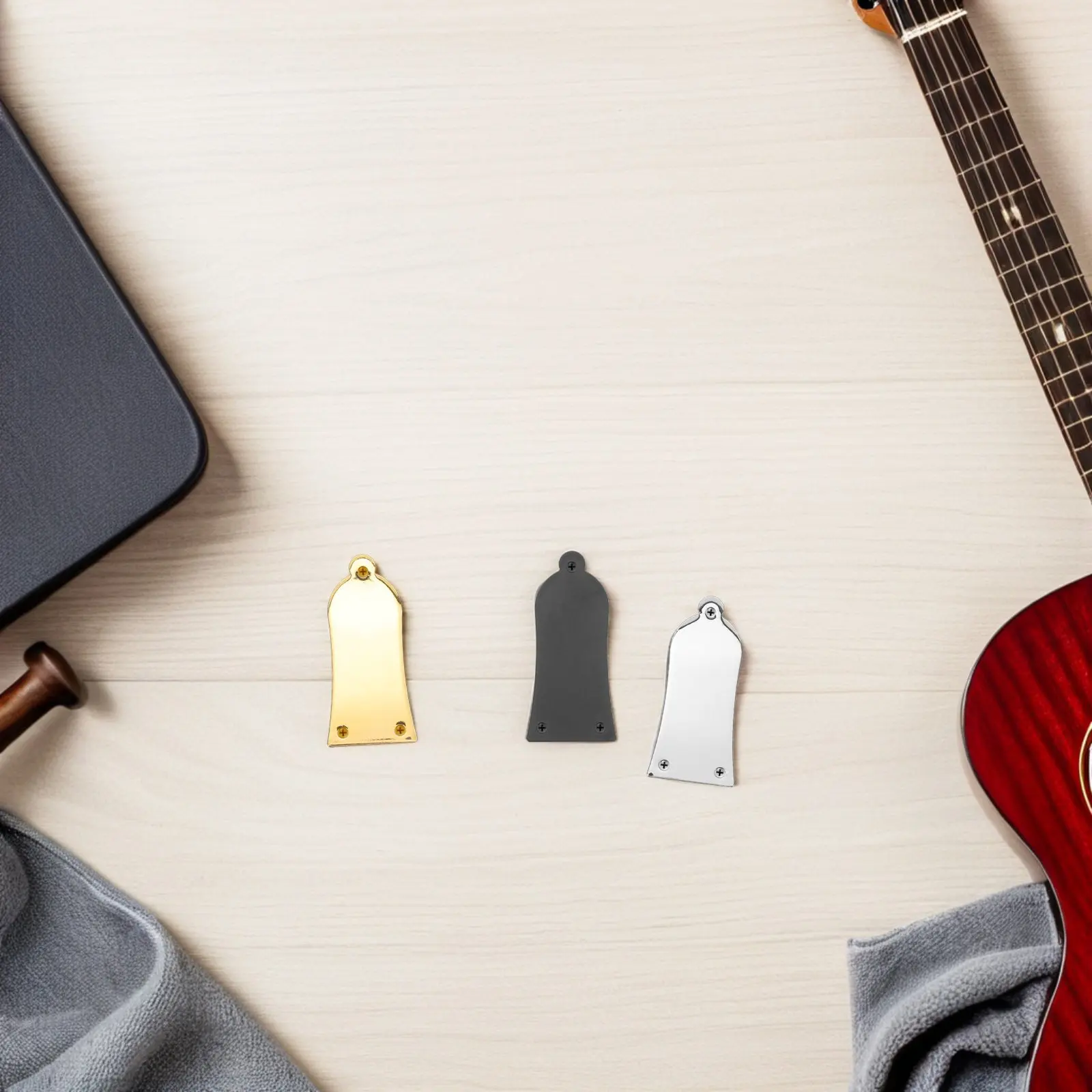 

Комплект из 3 металлических заглушек для грифа гитары с 3 отверстиями для электрогитар, бас-гитар и акустических гитар, запчасти для обслуживания и ремонта