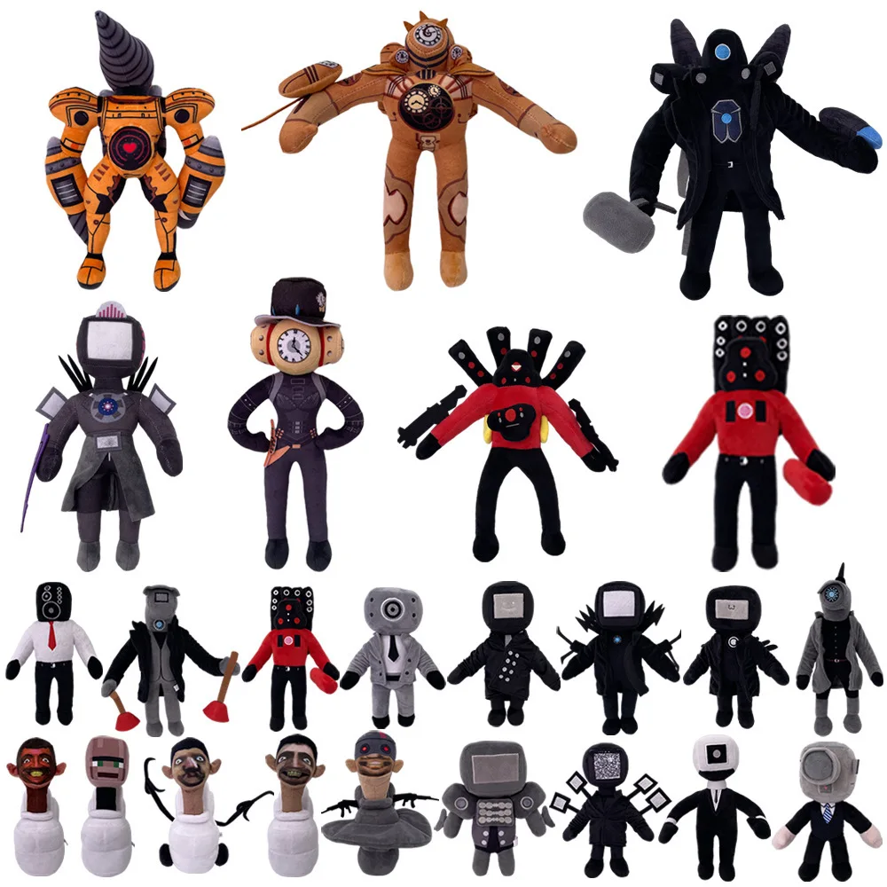 34 styles Skibidi Toilet Plush Soft Toy Cameraman TV Man Skibidi Dop Dop Yes Yes Titans Camcordeman Speakerman Speaker Man Doll