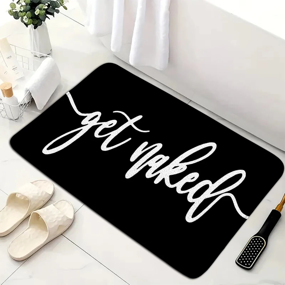 

Modern Black Floor Mat Living Room Bedroom Entry Doormat Rugs Kitchen Front Door Mats Non-slip Rug Floor Mat Home Decor