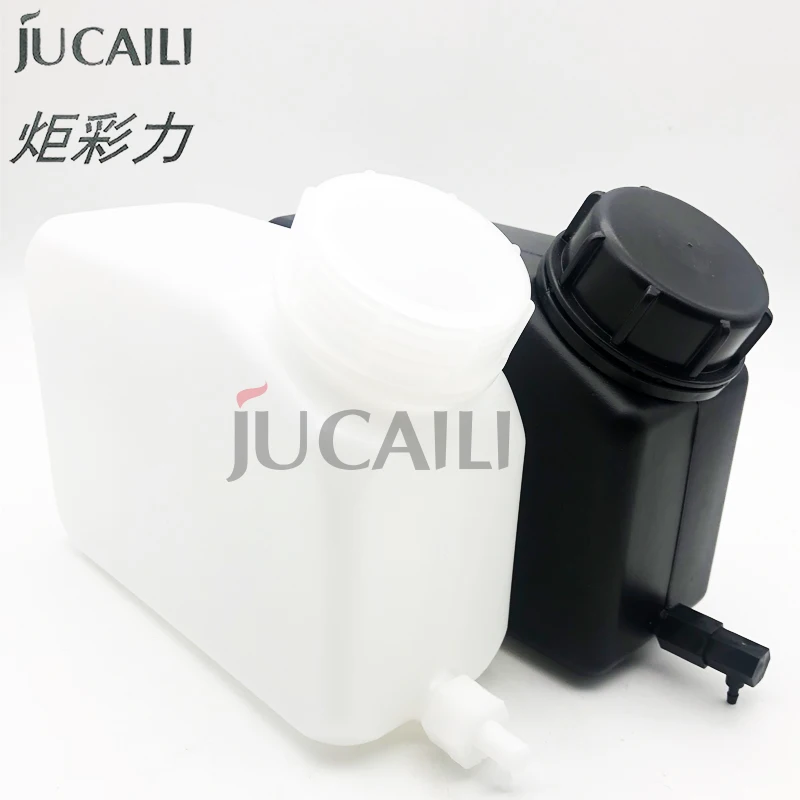 Jucaili 1pc ink cartridge with exit connector 1500ml Ink System for Allwin Xuli Human Eco solvent/UV printer ink tank sub tank