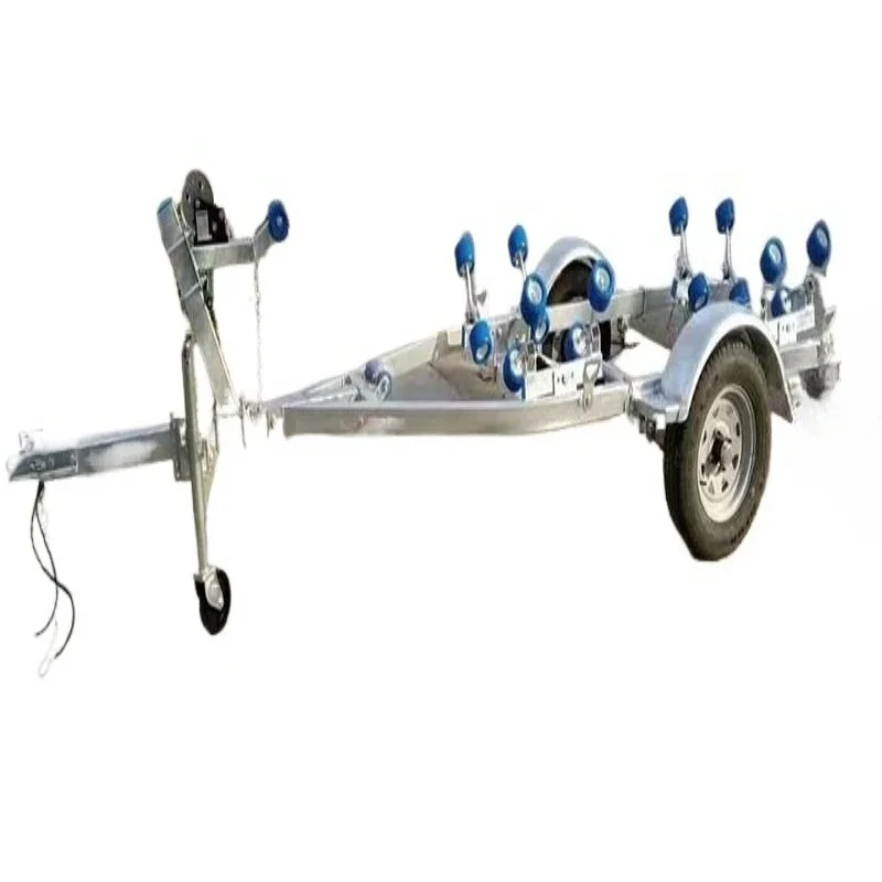 Assault boat trailer, rubber boat kayak special trailer, yacht patrol boat trailer
