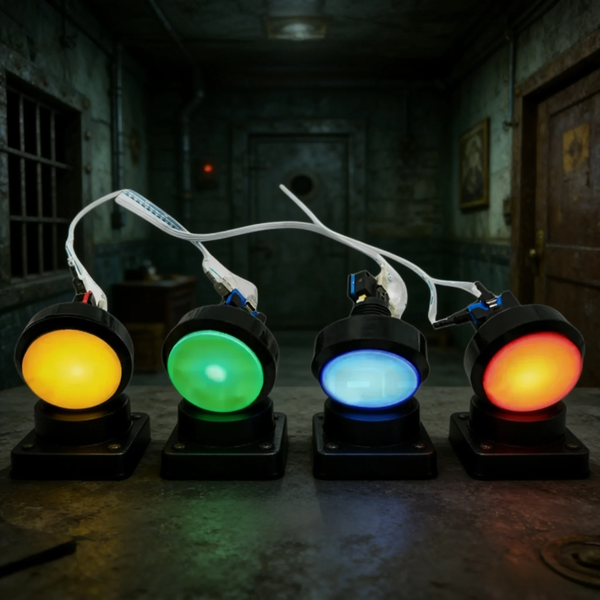 Escape Room Colorful Buttons Props Light up the Buttons in Correct Sequence to Unlock Adventure Game Props