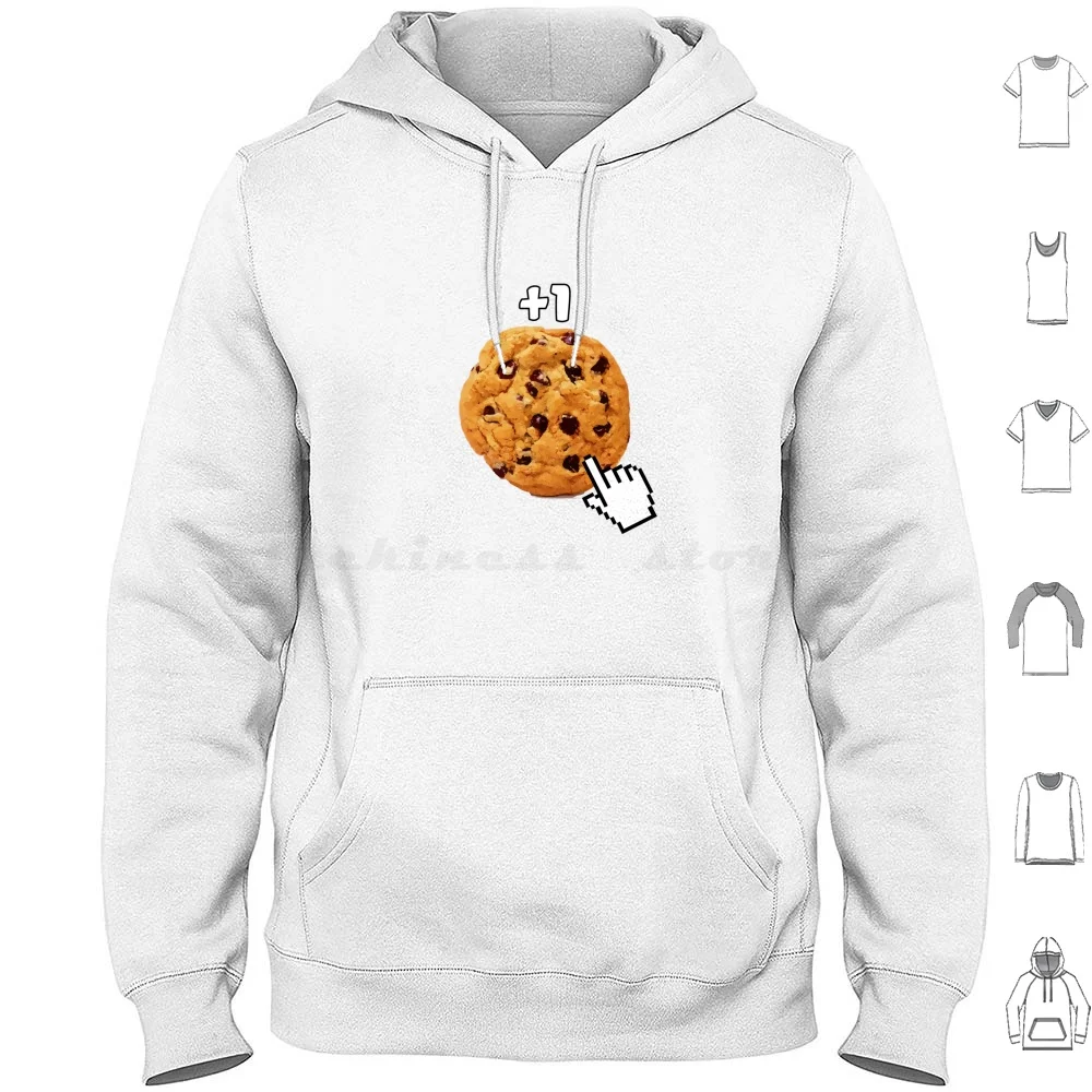 Cookie Clicker 1 Design Hoodies Long Sleeve Cookie Cookie Clicker Dashnet Chocolate Chip Cookie Cookies Click Clicker