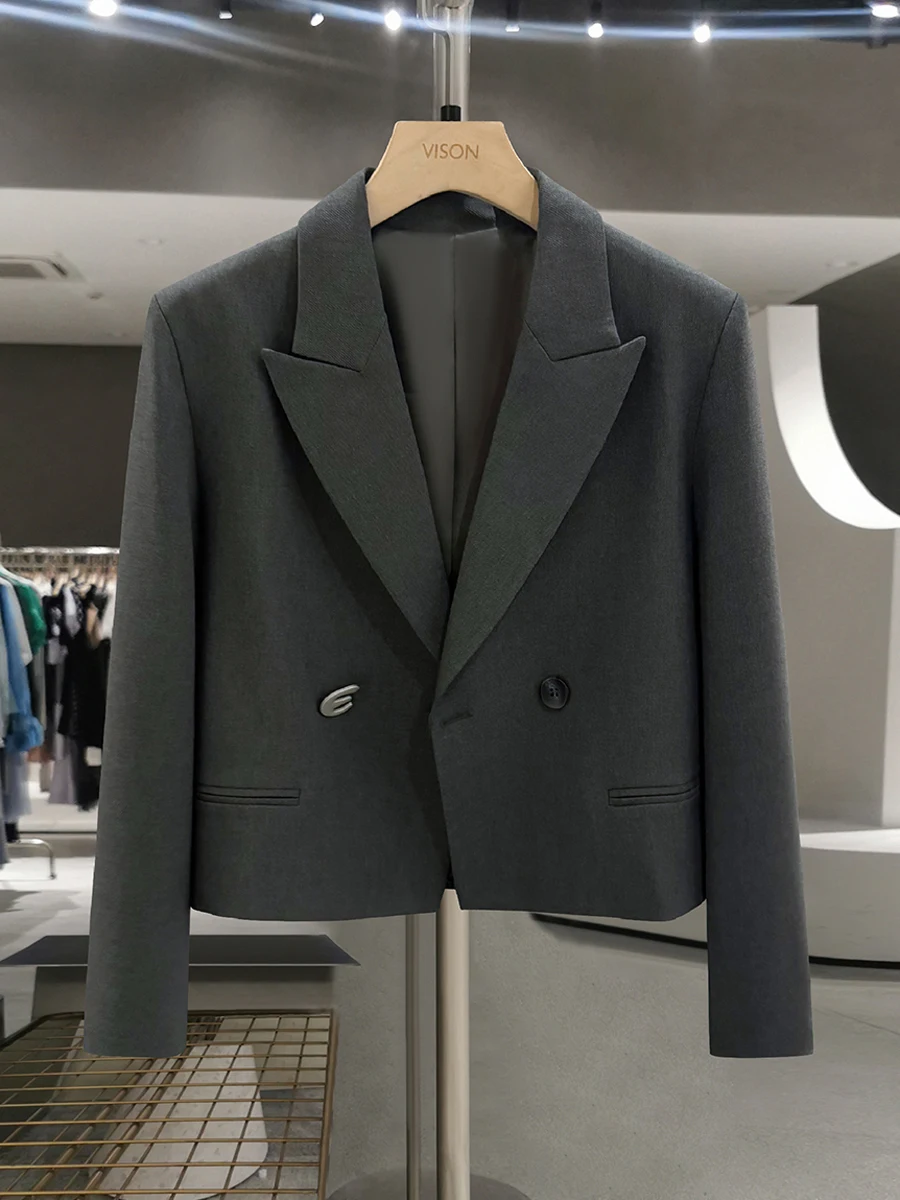 

Корейский женский костюм-жакет: элегантный, универсальный, стройнящий, красивый, в западном стиле, для повседневной носки, с пуговицами