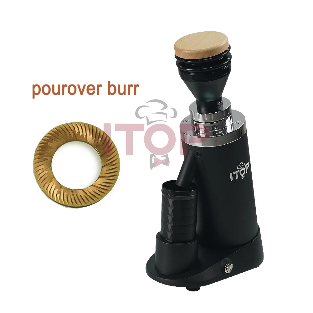 Rebarbas de café expresso para moedor de café ITOP40 Plus 64MM rebarbas planas de titânio sem furos para parafusos