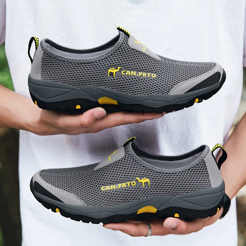 Fashion Summer Shoes Men Casual Shoes Air Mesh outdoor Breathable Slip-on Man Flats Sneakers Comfortable Water Loafers Size 45