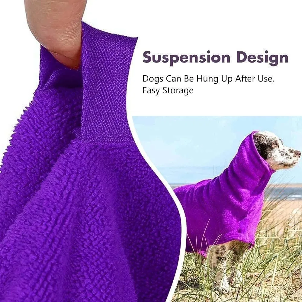 

Coral Fleece Dog Bathrobe Quick Drying for Large Small Dogs Dog Bath Towel Absorbent Comfortable Dog Clean Washcloth