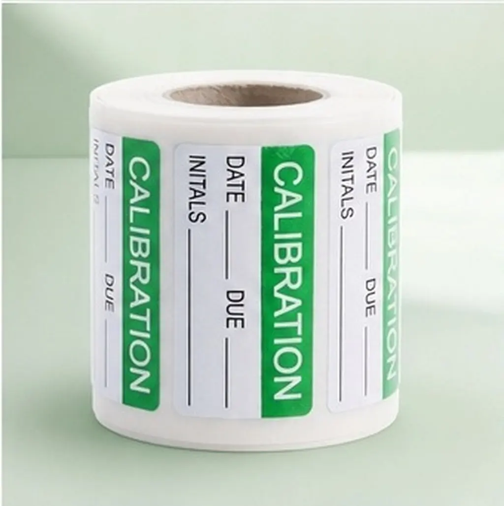300Pcs Roll Self-Adhesive Calibration Labels High-Quality Writable Semi-Gloss Adhesive Stickers for Quality Control Warehouse
