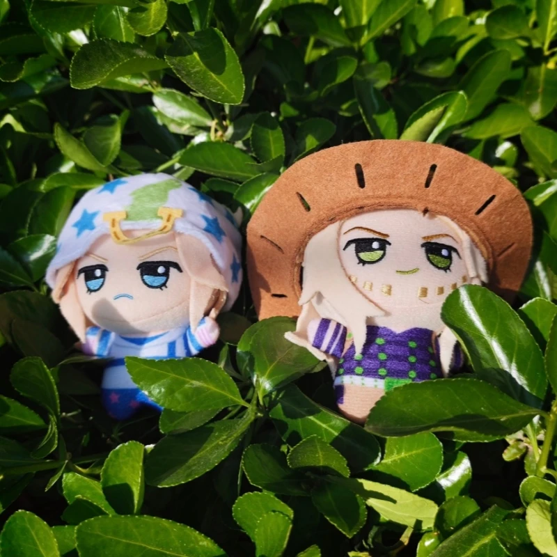 JOJO Bizarre Adventure Johnny Joestar Gyro Zeppeli 10cm Cotton Stuffed Plush Doll Steel Ball Run Anime Collectible Toy For Fans