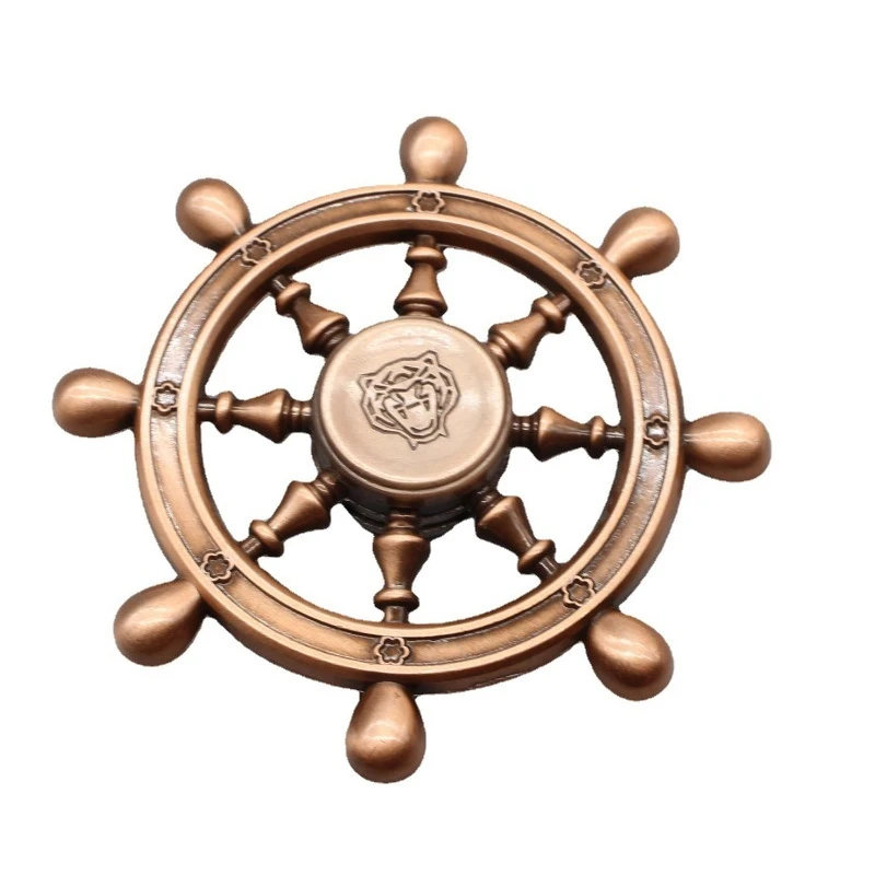 เรือโจรสลัดหางเสือ Mini Fidget Spinner Roller Hand Spinning Top Tip Gyro EDC โลหะบรรเทาความเครียดลดของเล่น Antistresse