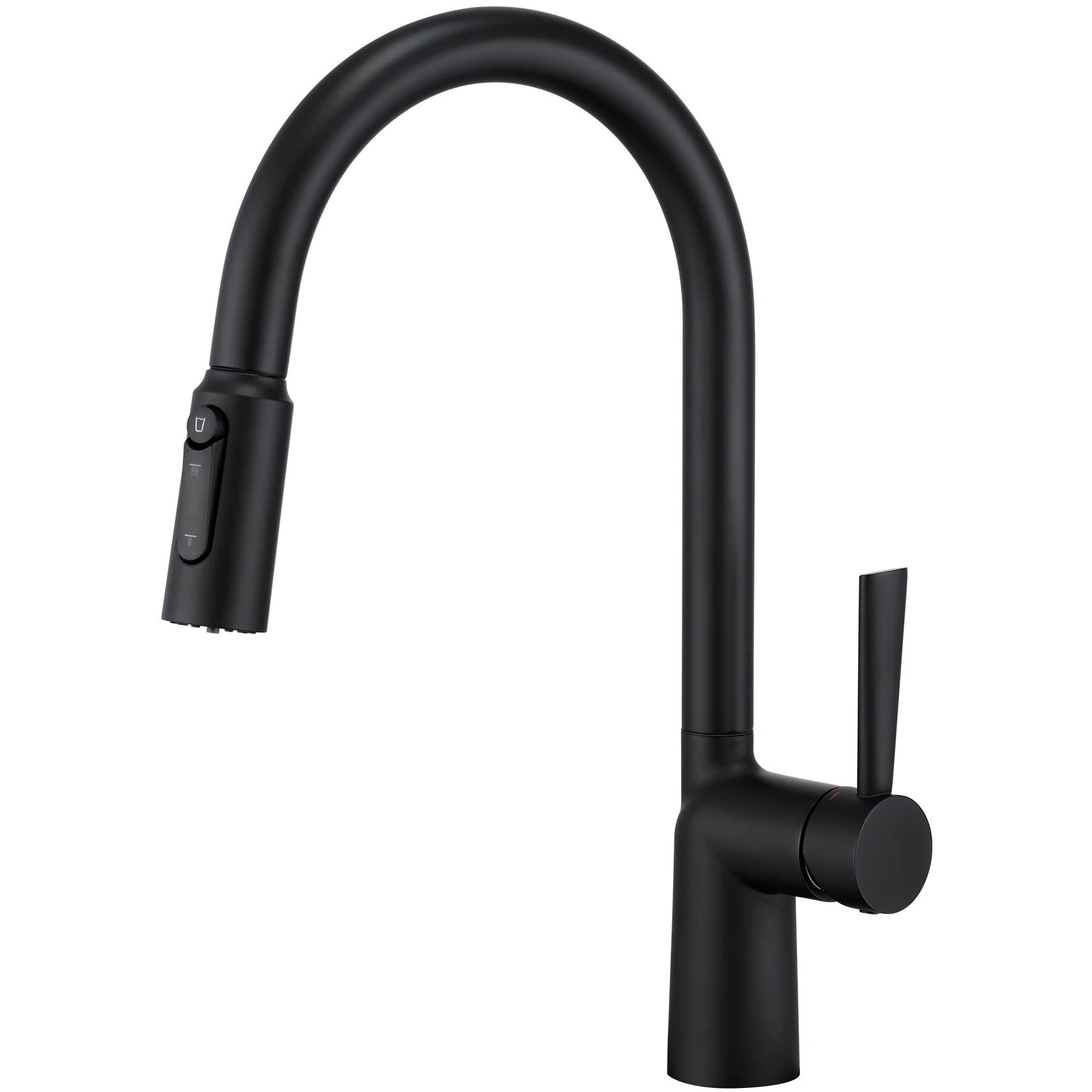 

304Stainless Steel Drinking Filter Water Pull Down 3 Way Kitchen Faucet Black