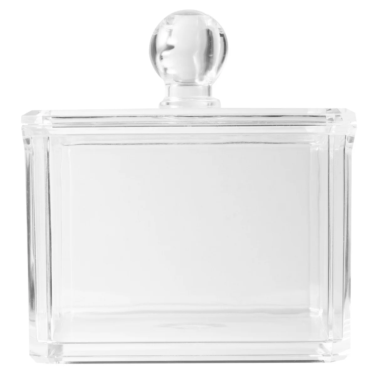 

2Pcs Bathroom Storage Jars Acrylic Square Containers Waterproof Lid Makeup Swab Jewelry Box Travel Organizer Versatile Storage