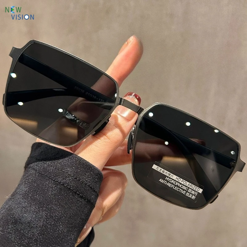 

High-definition Luxury Sunglasses Men Polarized High-end Driving UV Resistant Sun Glasses Support Customized Prescription Lens