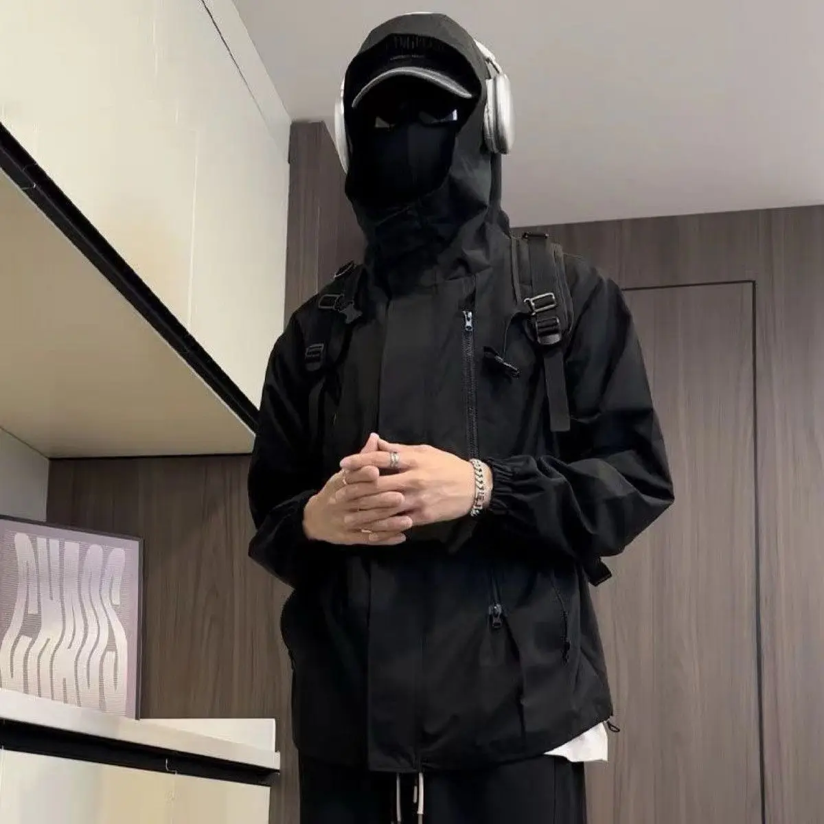 

Высококачественные функциональные брюки для улицы, водонепроницаемая и ветрозащитная куртка, комплект мешковатой рабочей мужской одежды-карго