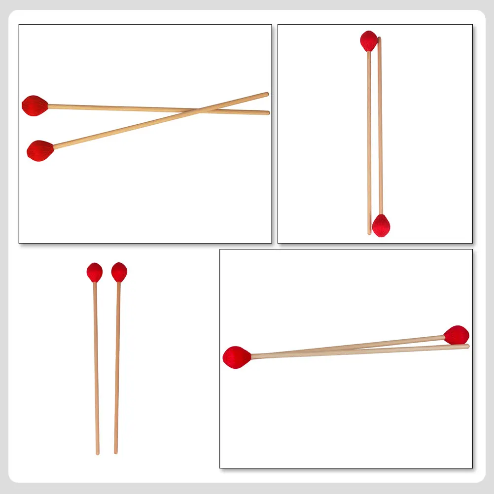 

2pcs Marimba Hammers Sturdy Xylophone Mallets Percussion Instrument Sticks Durable Smooth Surface No Burrs For Practice