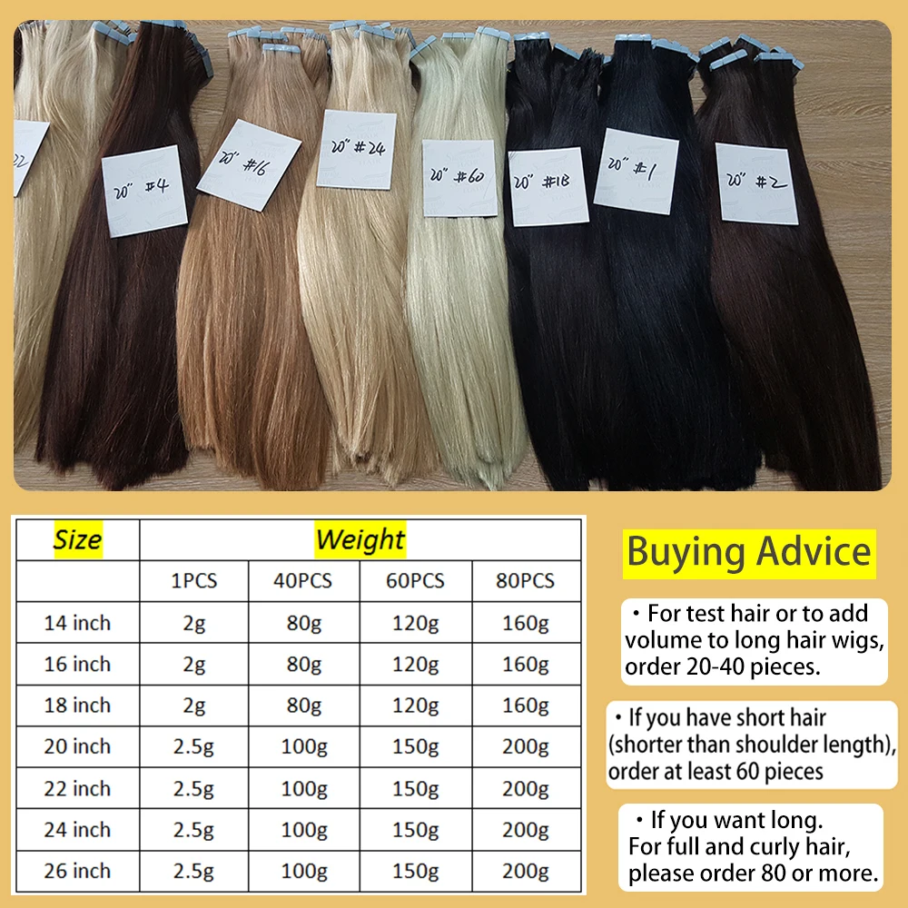 ShowCoco Tape in Human Hair Extensions 100% Remy Hair 20pcs/12\