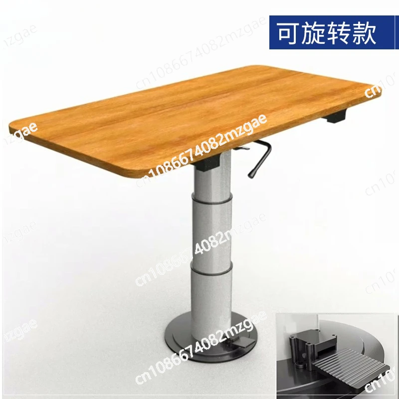 RV Swivel Lift Table Leg - Height-Adjustable Bar/Dining Support for Camper Van Conversions, Independent Mounting Kit