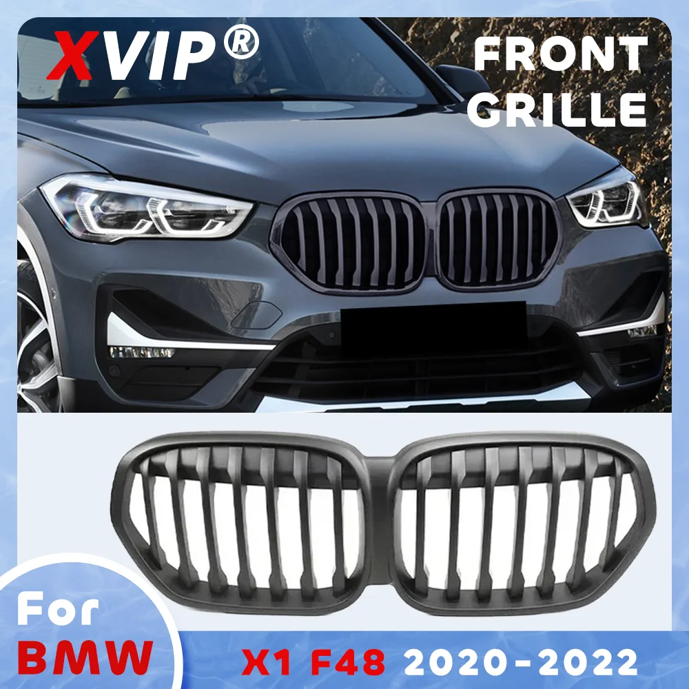 

XVIP Matte Black Single Line Style Front Bumper Grille For BMW X1 2020-2021 F48 F49 LCI