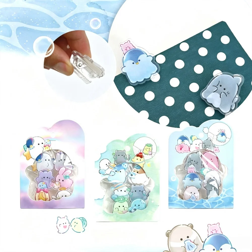 Binder Clip Cartoon Cute Ticket Clips Bookmark Folder Office Multi-functional Decorative Clip Office Supplies School Stationery