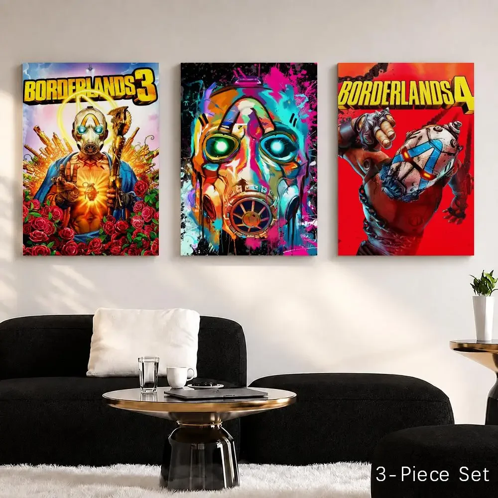 Game B-Borderlands Framed Wall Painting Canvas Poster Wall Art HD Print Home Decor Room Decoration Artwork Gift Wood Frame