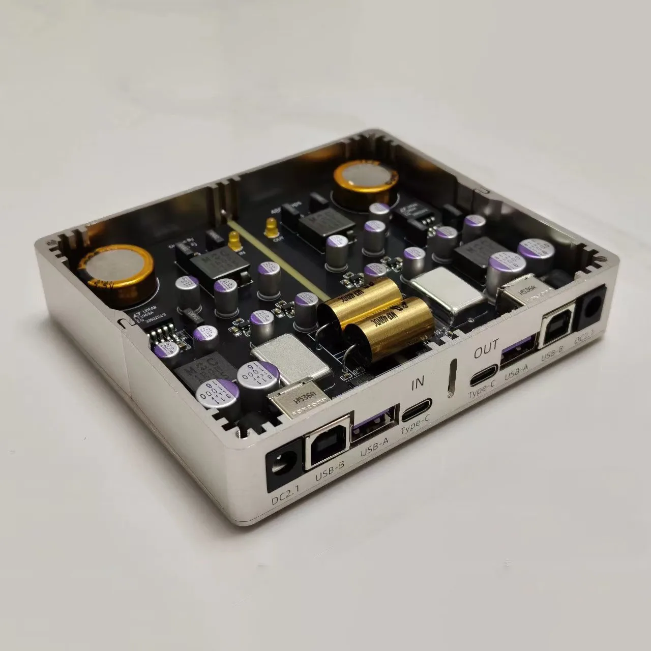 Big Gold Brick Flagship USB Isolator Reclocker 480Mbps TCXO 0,1ppm Rauschfilter für HiFi DAC Audio PC