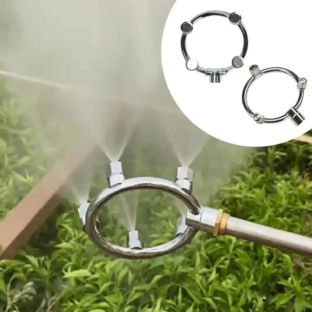 3/4/5 Heads Round Atomizing Nozzle M14 High Pressure Electric Sprayer Misting Stainless Steel Annular Nozzle Garden Irrigation