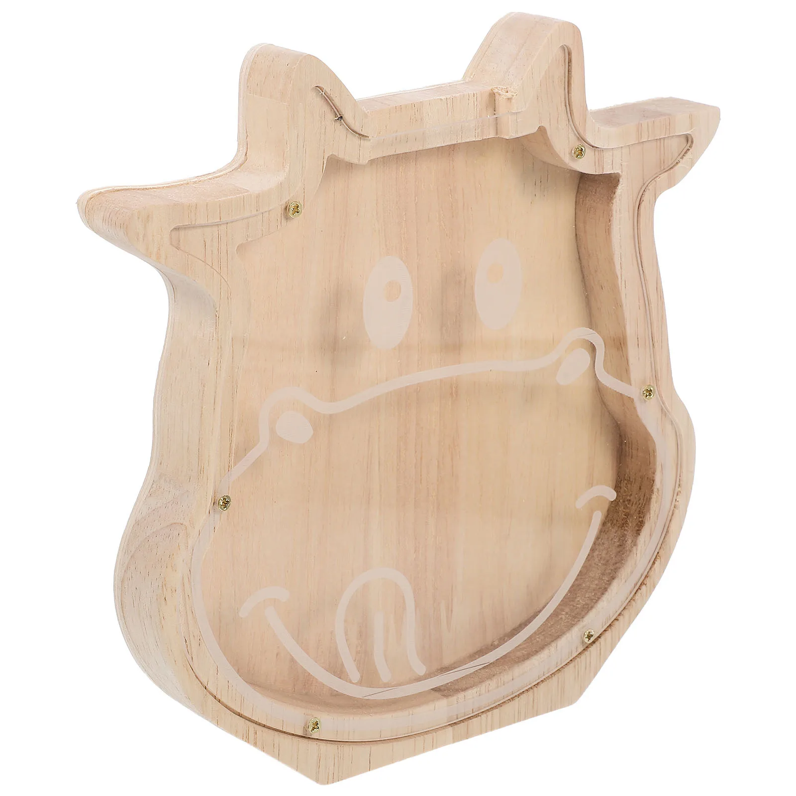 خشبية الحيوان شكل عملة البنك الكرتون البقرة سعة كبيرة سطح المكتب حصالة على شكل حيوان صندوق توفير المال الديكور الحيوان شكل وعاء المال