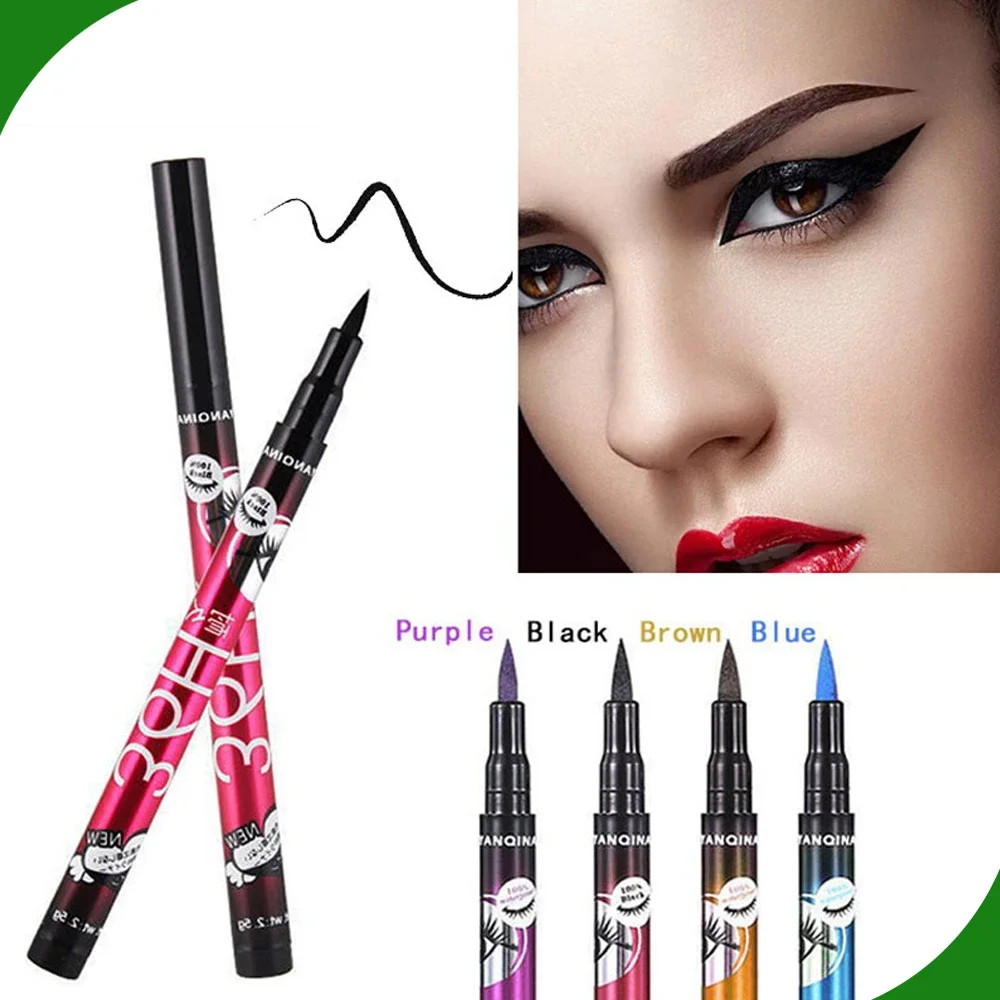 Eyeliner liquido matita Eyeliner impermeabile nera asciugatura rapida non Bloom Eyeliner naturale penna liquida applicare strumenti per il trucco degli occhi