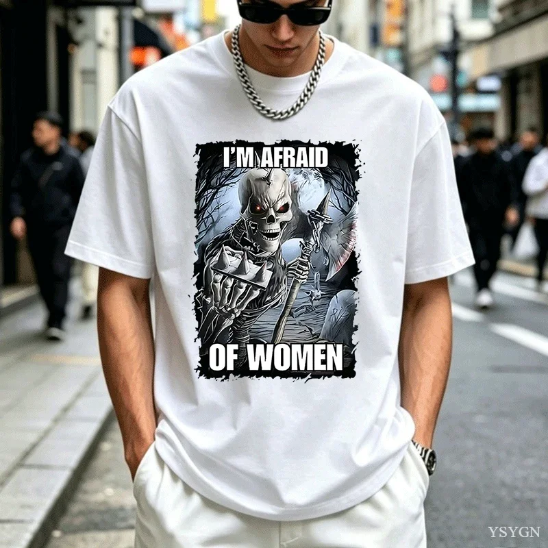 Evil Skeleton T Shirt Meme Funny Sarcastic Ironic Grim Reaper T Shirts Vintage Funny Short Sleeve Tee Cotton Top Casual Clothing