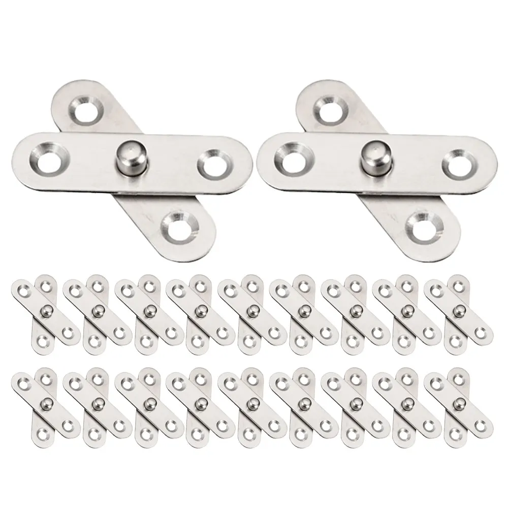 

20pcs Door Hinge Furniture Door Hinge Stainless Steel Hidden Rotatable Hinge Pivot Hinge For Cabinet Window Hardware Accessory