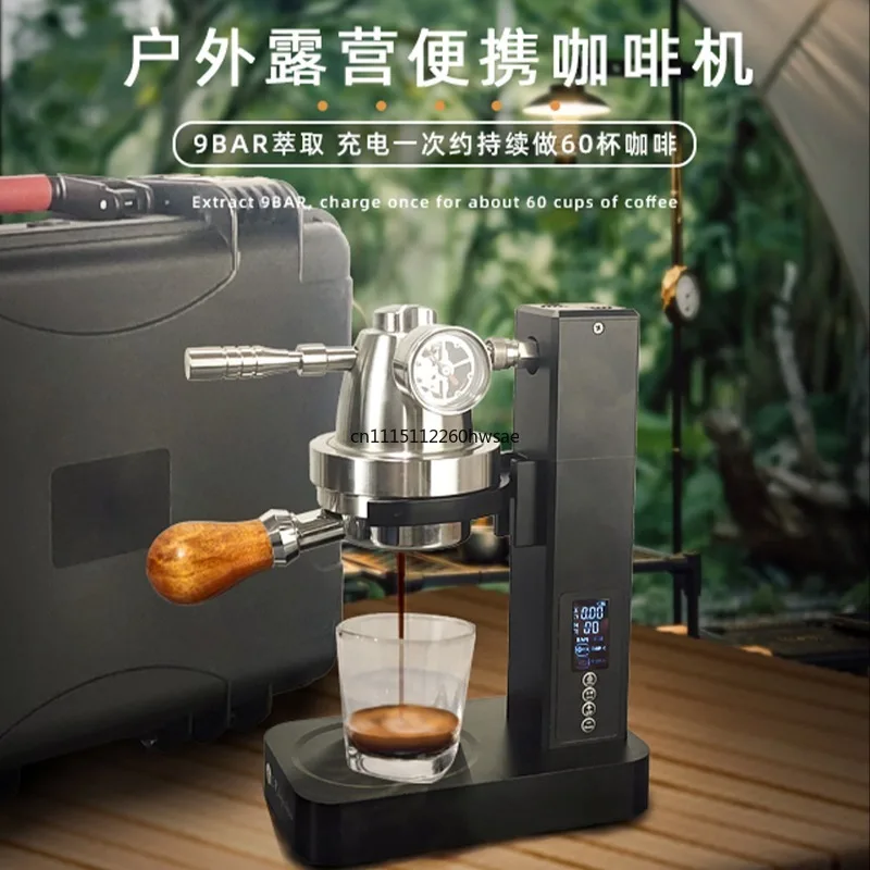 For Pneumatic Rechargeable Portable Semi-automatic Espresso Machine For Home Camping And Stall Outdoor Coffee Brewing