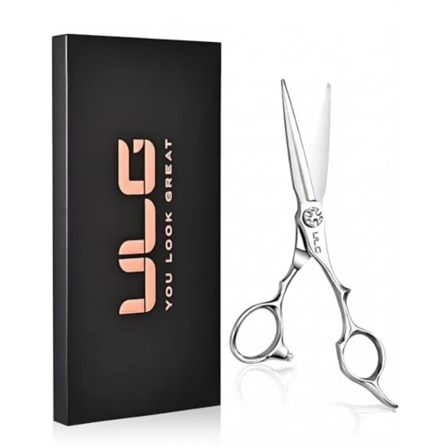 Tijeras Profesionales para Cortar Cabello de 6.7 Pulgadas, Acero Inoxidable Japonés 440C, Tijeras de Barbero con Tornillo de Tensión Ajustable, Ergonómicas