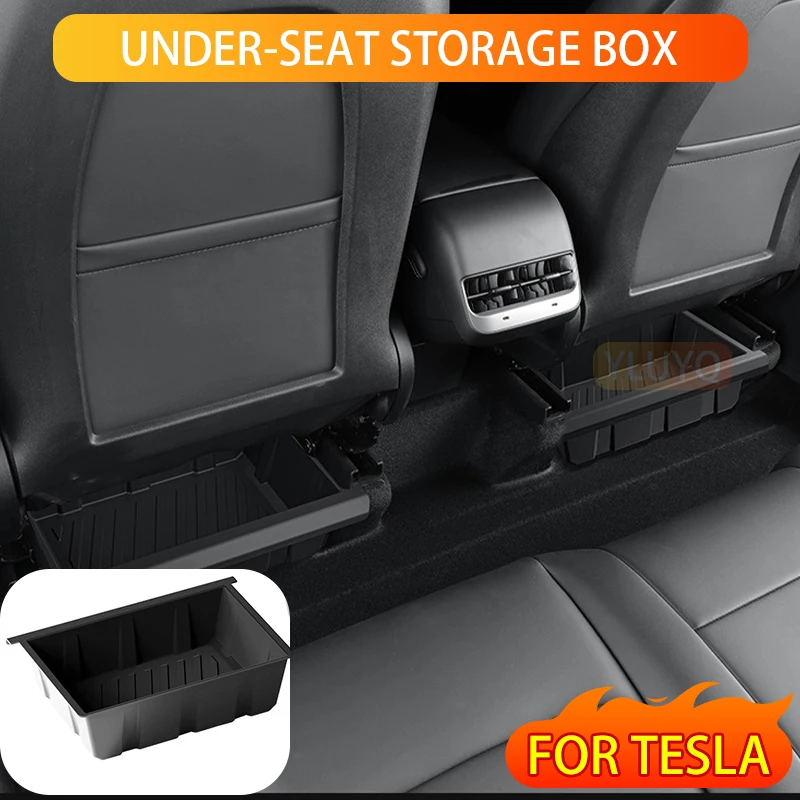 

Для Tesla Model Y НОВЫЙ ящик для хранения под сиденьем из ТПЭ Модель Y Ящик для хранения Автоаксессуары