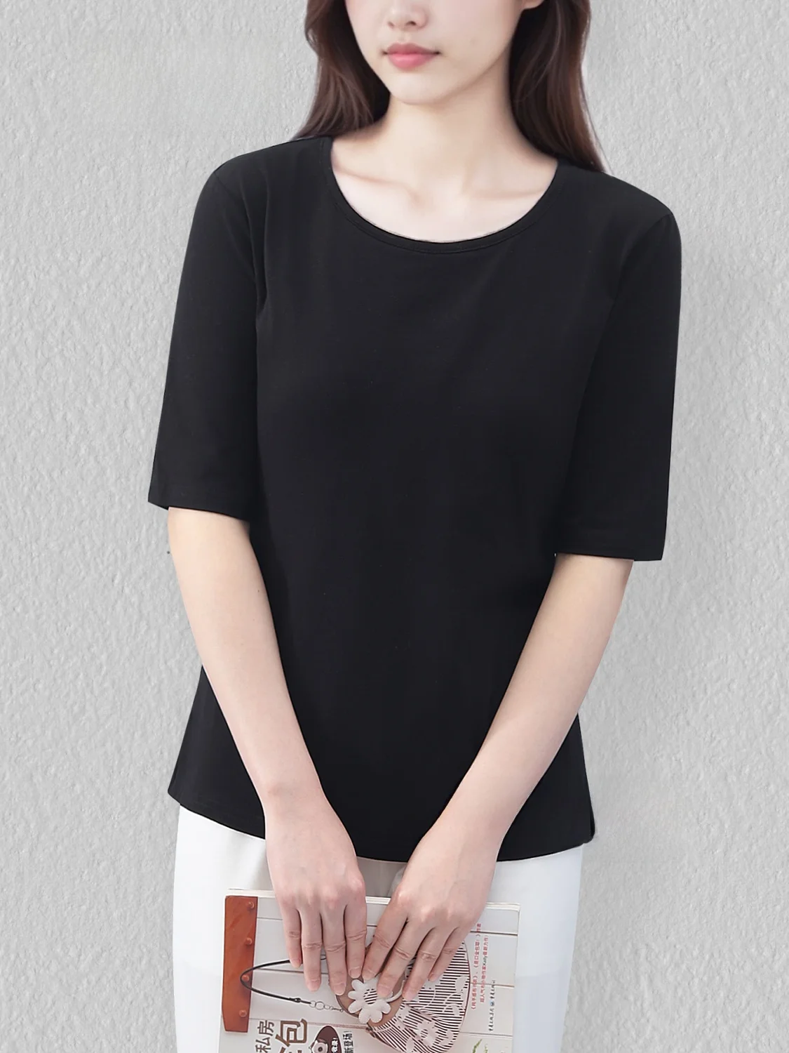 

Бюстгальтер без зажима, футболка Five-Quarter Sve, женская с накладкой на грудь, цельный круглый топ со средней посадкой, летний повседневный удобный топ...