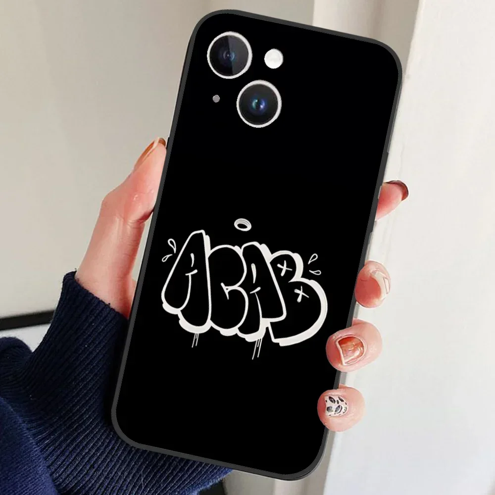 Acab Ultras جراب هاتف آيفون 16 15 11 13 14 برو ماكس 7 8 زائد X Xr Xs ماكس 12 حافظة غطاء أسود صغير