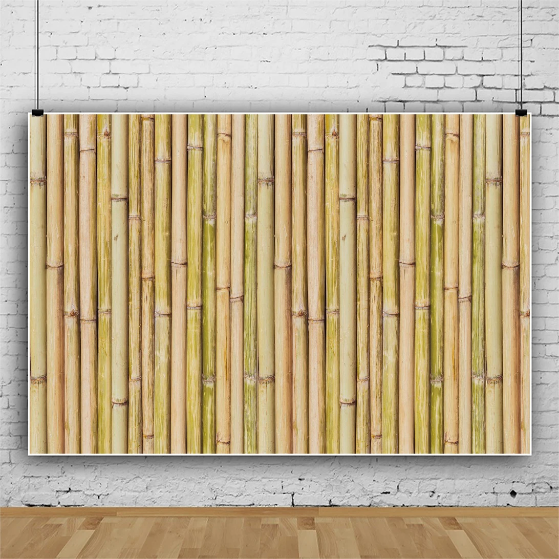 Laeacco Rustic Bamboo Plank Fence Wood Texture Photography Backdrop Old Brown Wooden Board  Baby Adult Portrait Photo Background