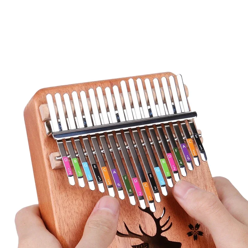 Kalimba 17/21 Key Sticker Thumb Piano Decals Scale Logo PVC Stickers Keyboard Musical Instrument Kit Teaching For Beginners