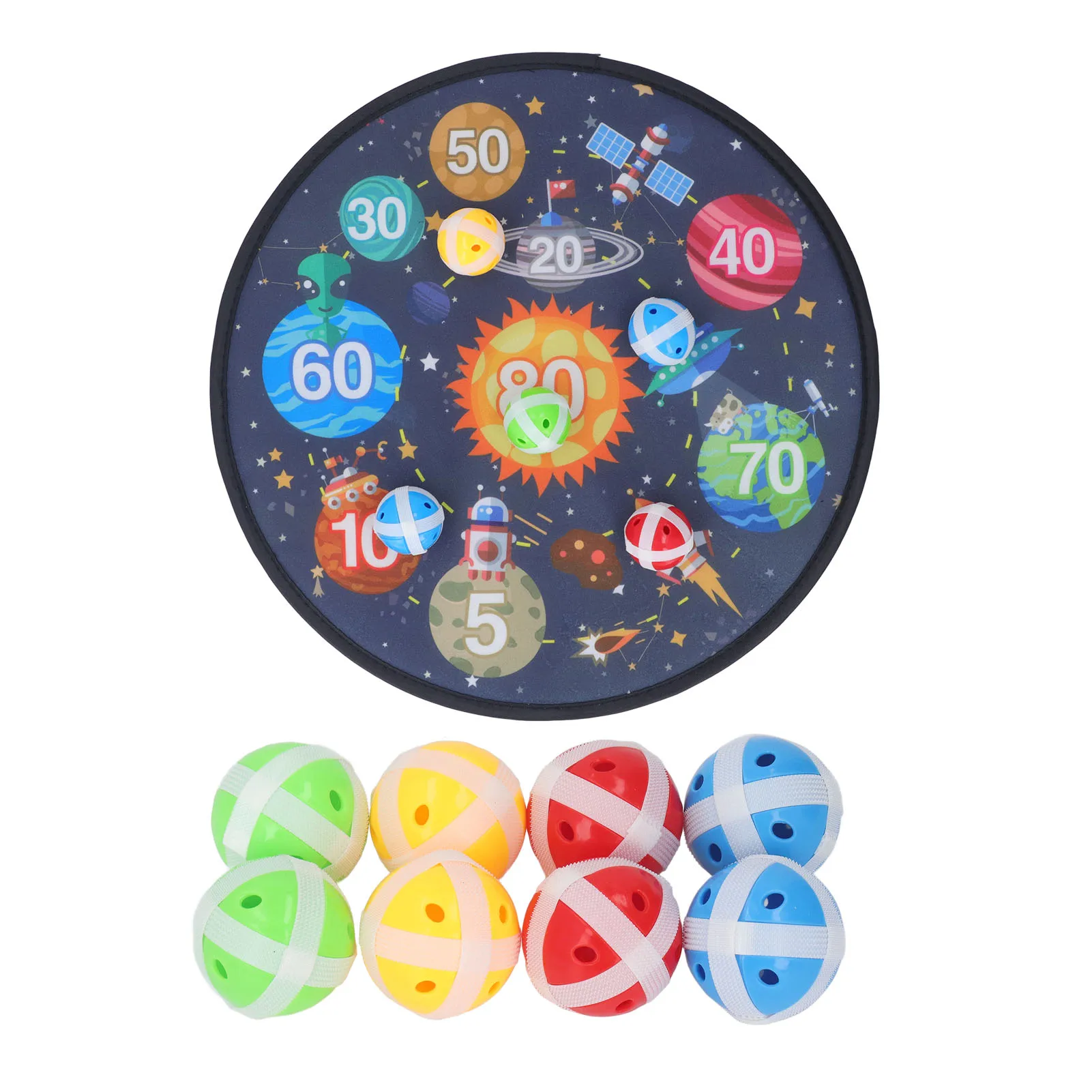 

ZK30 Astral Kids Dart Board Game Funny Parent Child Interaction Planet Dartboard with Adhesive Ball for Indoor Outdoor