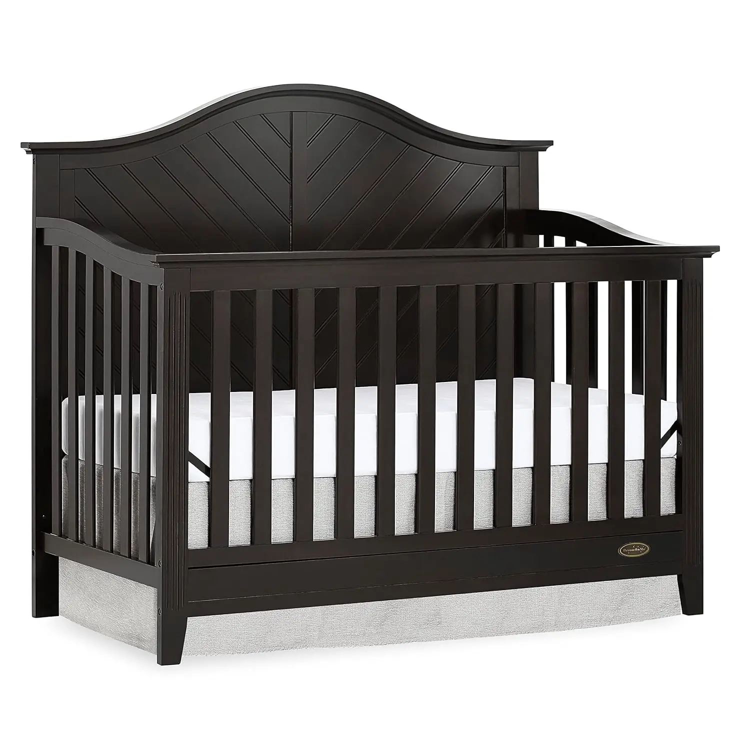 Ella 5-in-1 Full Size Convertible Crib in Dark Brown, Greenguard Gold Certified