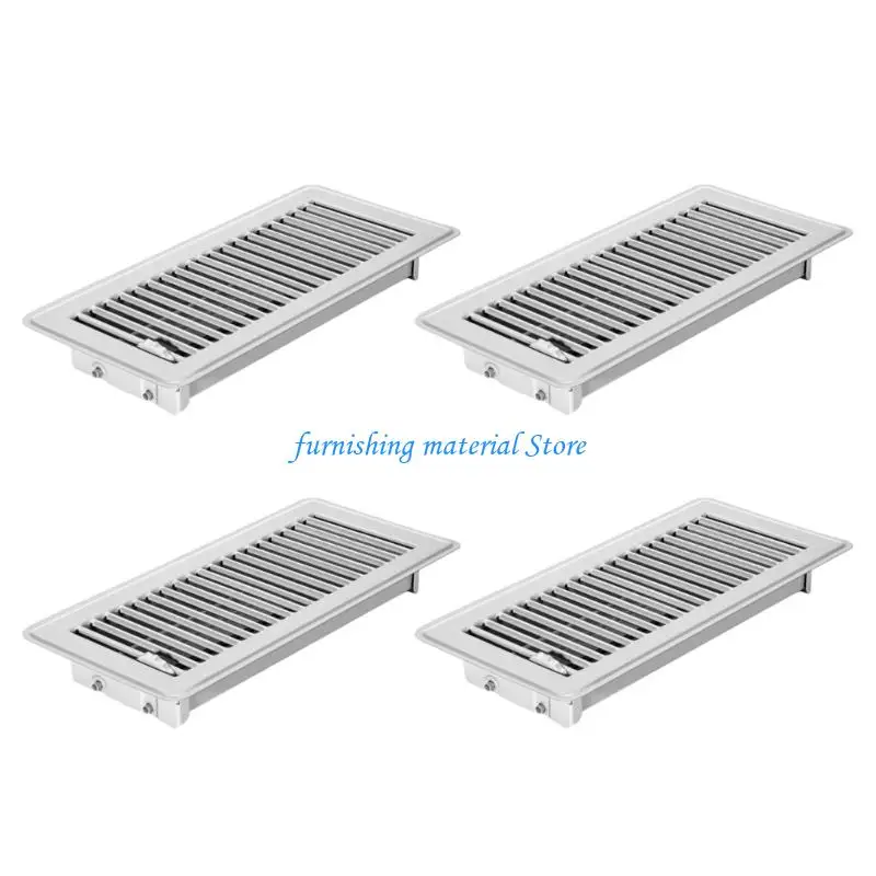 Y5GD 4Pcs Metal Floor Register Cover High Efficiency Vent Grille Easy to Install