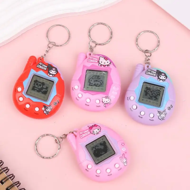 Harajuku مرحبا كيتي Tamagotchi الحيوانات الأليفة الإلكترونية لعبة المفاتيح Kuromi لعبة آلة 90S الحنين الظاهري سايبر الحيوانات الأليفة لعبة