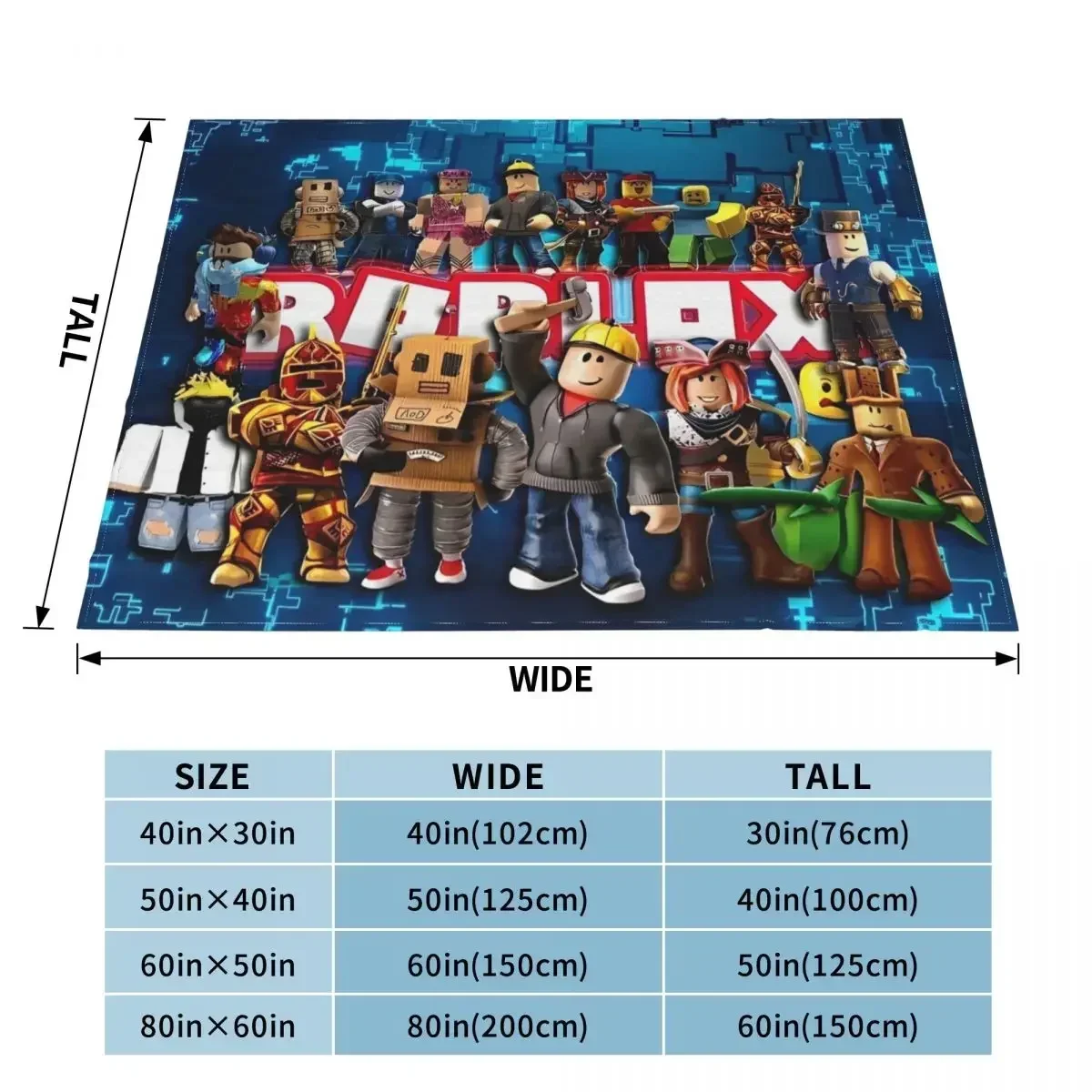 R-Robloxes Spieldecke Spiele Fabrik Flanell Lustige warme Overwurfdecken За Zuhause Frühling Herbst #6