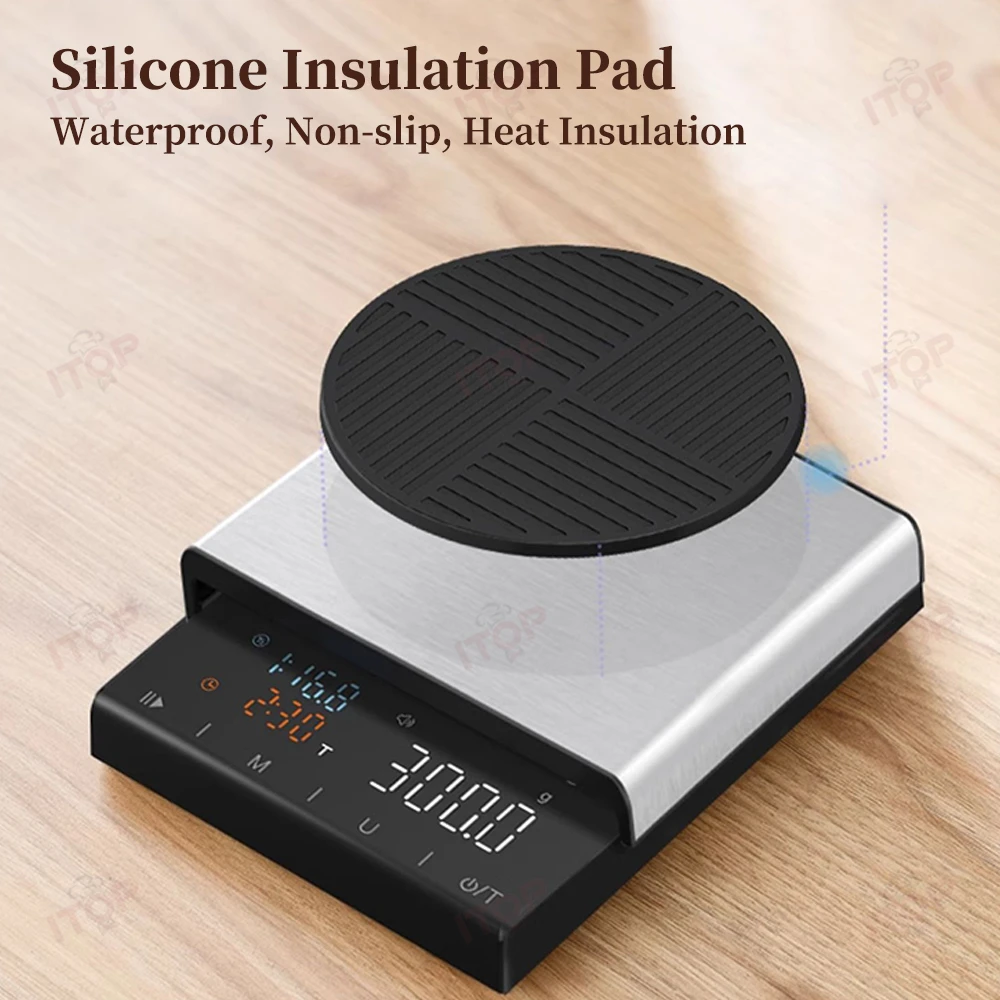 ITOP 2922R مقياس القهوة 0.1 جرام/3 كجم وظيفة توقيت الوزن الدقيق عرض نسبة الغواش توقيت تعبئة المياه التلقائي