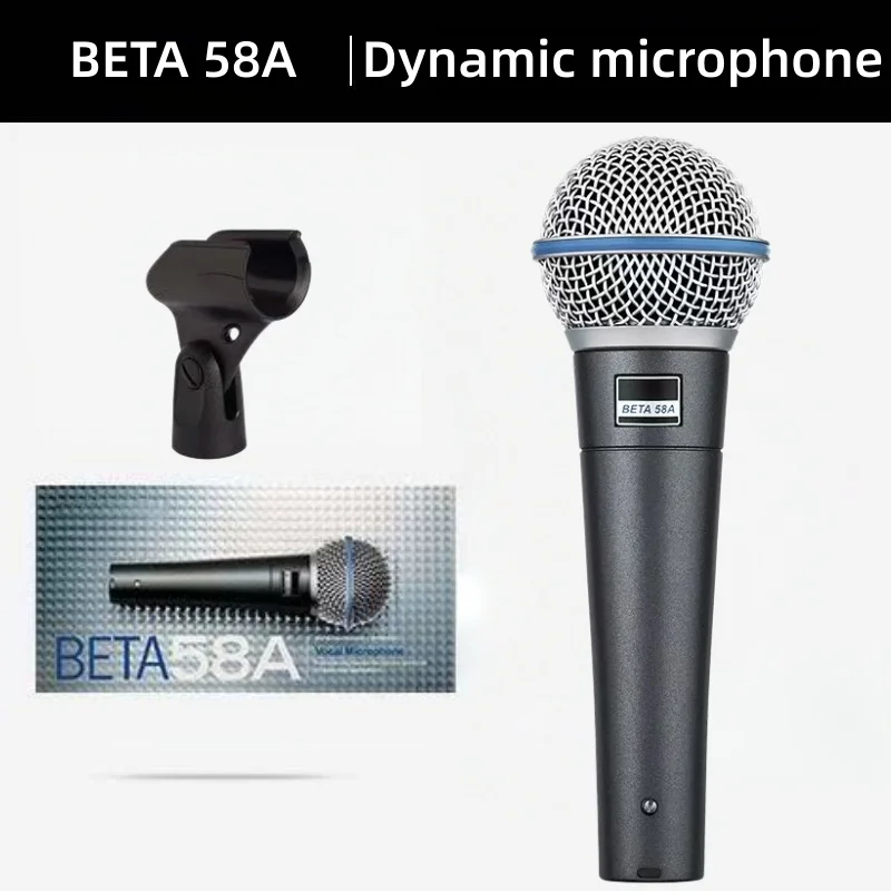 

Original BETA58A Metal Professional Wired Microphone Dynamic Cardioid Mic For Karaoke Live Vocals Stage Singing BBOX