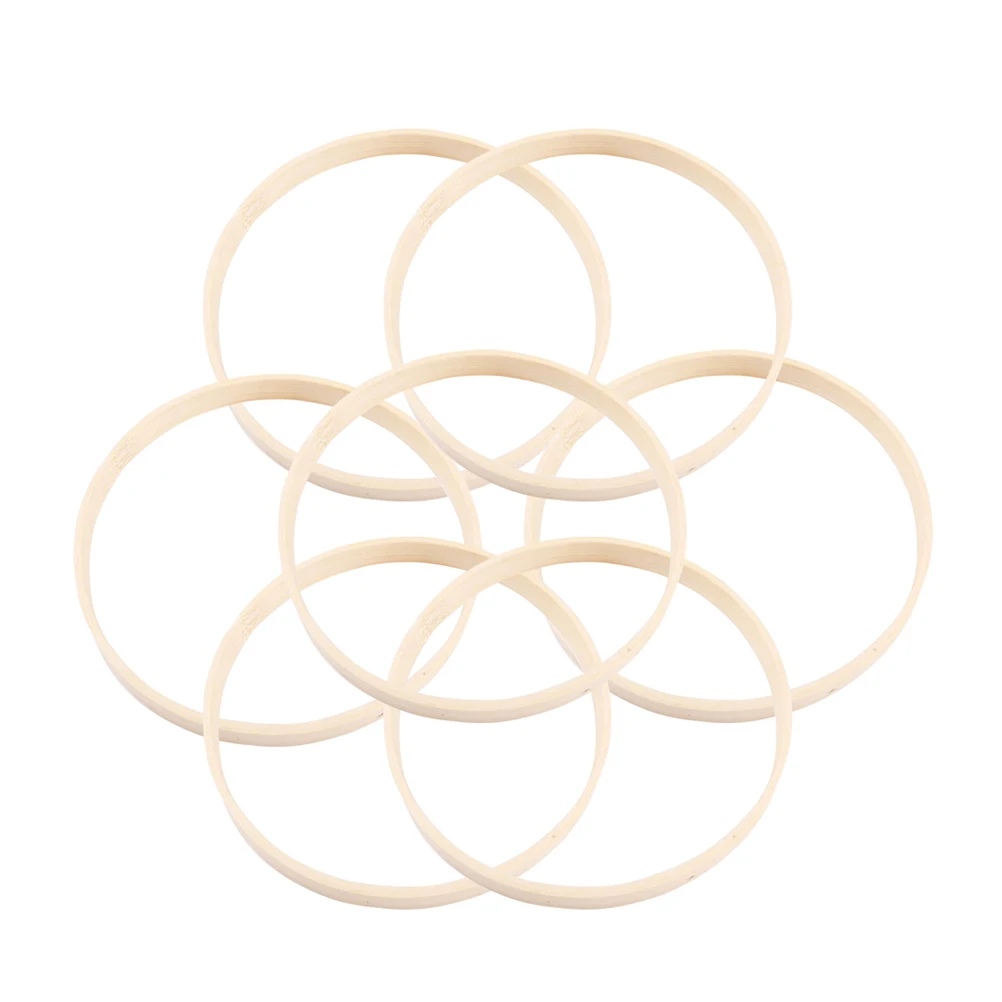 

15pcs Bamboo Dreamcatcher Rings Wall Hanging Craft Hoops Lightweight for DIY Mandala Decor Yarn Wrapping Frame Handmade