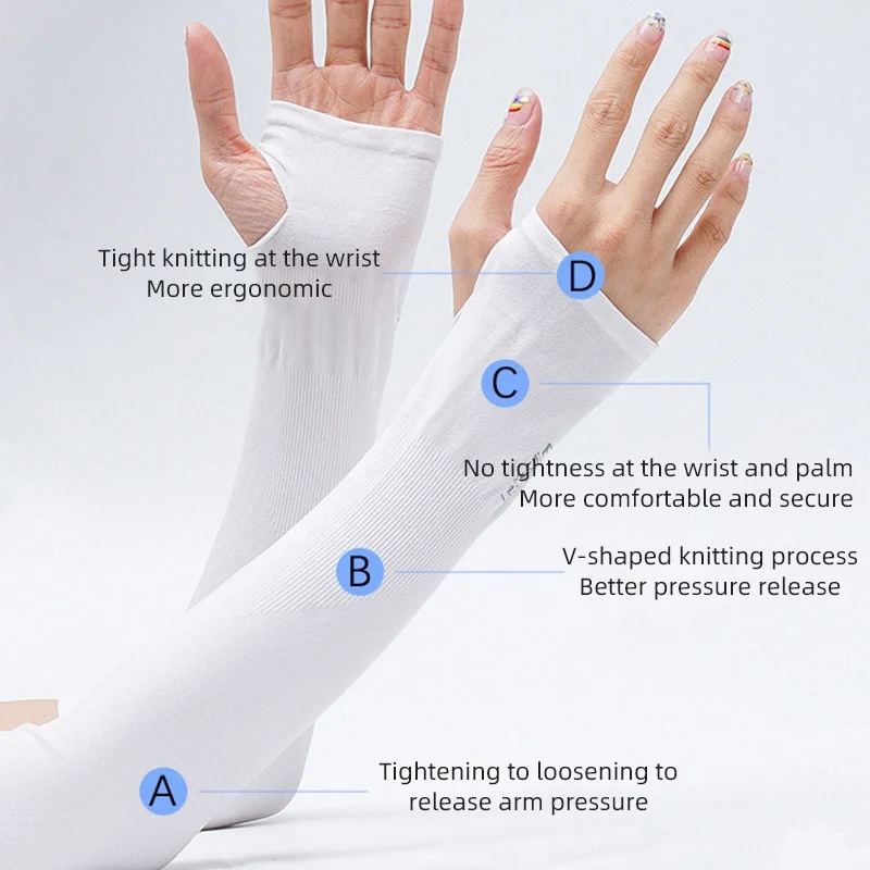 Summer Cooling Arm Sleeves UV Sun Protection Arm Covers Breathable Stretchy Ice Silk Sleeves for Outdoor Sports Cycling Golf