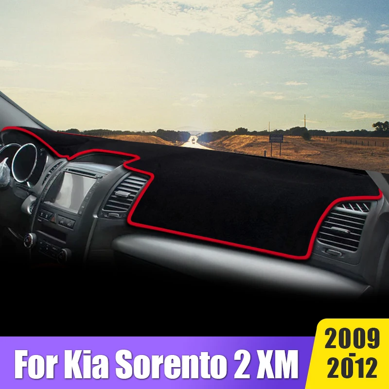 

Dashboard Cover Avoid Light Mat For Kia Sorento 2 XM 2009 2010 2011 2012 Non-Slip Pad Instrument Panel Carpet Car Accessories